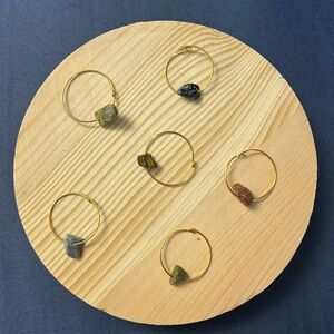 Crystal glass tags 6pack